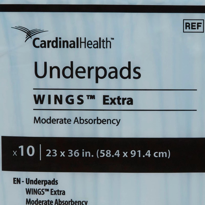 Ensur Wings Underpad 23 X 36 Inch Disposable Fluff Light