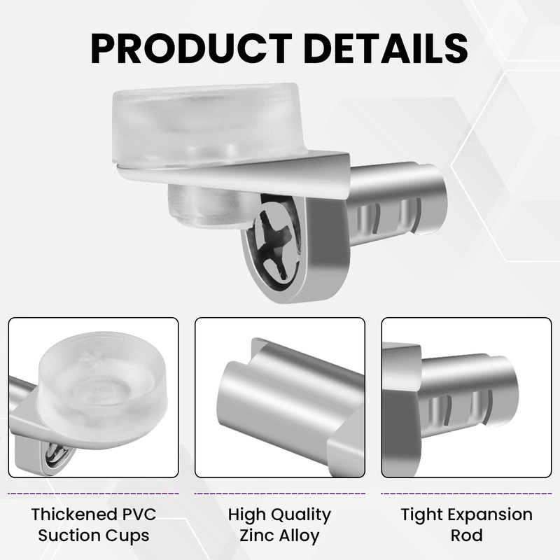SATUY 5mm Shelf Support Peg with Suction Cup, Heavy Duty