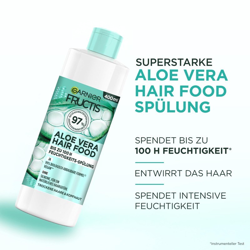 Garnier Conditioner Moisturising Aloe Vera Vegan Formula for Normal Dry