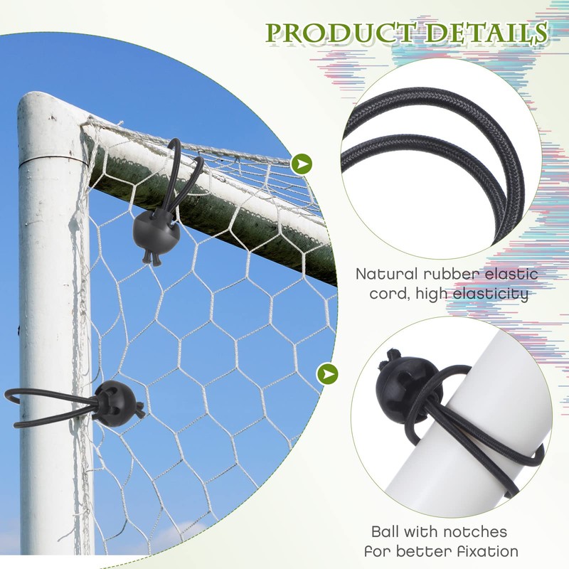 20 Pcs Soccer Bungee Cords - 5.9 Inch Bungee Straps