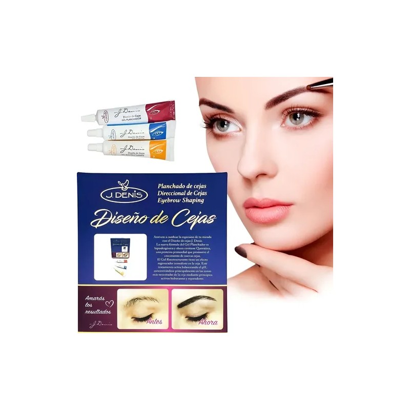 Kit Planchado Cejas J Denis Profesional Laminado 10 Pack