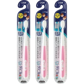 Clinica Kid's Toothbrush for 6-12 Years, 3 Pack (Pink)
