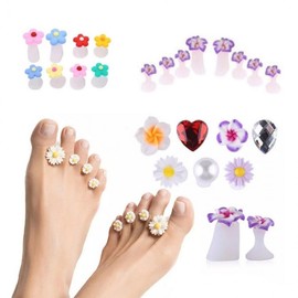Pedicure Toe Separator Decor 8pc Set, 10 Styles Toe Separator-08 2ea