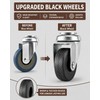 16" Metal Rolling Plant Caddy with Wheels, Indoor Outdoor, 2-Pack