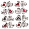 BIUDECO 25pcs Nail Art Charms Women Heart Shaped Rhinestones Nail
