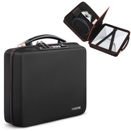 YOREPEK Case for Starlink Mini, Travel Star Link Case with Combination Lock, Water Resistant Bag for Starlink Mini Accessories, Ideal for Storage, Camping, RVing or Outside Use, Black