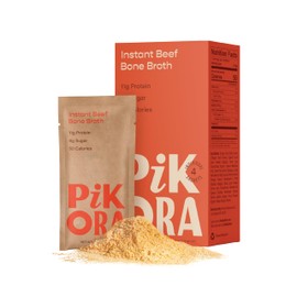 Instant Beef Bone Broth (1-Pack) | Hearty Beef Flavor | 11g Protein, 50 Calories per Serving | Collagen-Rich, No Sugar, Keto & Paleo Friendly | 4 Sachets Total