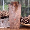 Semi Precious Heart Stone Necklace - Women's Love Amulet Anhänger