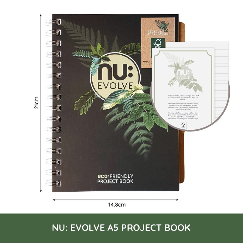 Nu Notebooks - Evolve Range - Recycled Notebook - A5