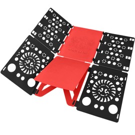 BoxLegend BoxLegend Version 3 Shirt Folding Board t Shirts Clothes Folder Durable Plastic Folding Helper Easy and Fast Folding Boards for Adults and Children, Black and Red