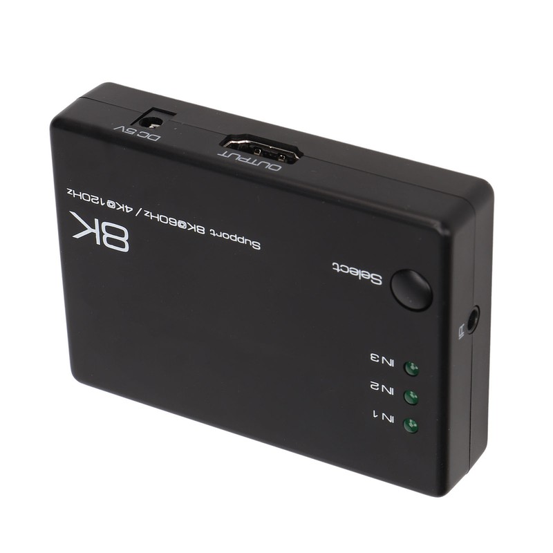 8K HD Switcher 3 In 1 Out 40Gbps Fast Stable
