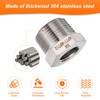 sourcing map 2pcs Stainless Steel Pipe Fitting 1/2" NPT Female