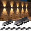 Solar Wall Lights Outdoor,8 PACK 3000/4000/6000K 3 Modes Up and