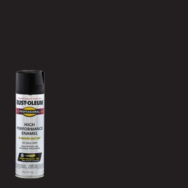 Rust-Oleum 7578838 Professional High Performance Enamel Spray Paint, 15 Oz, Flat Black