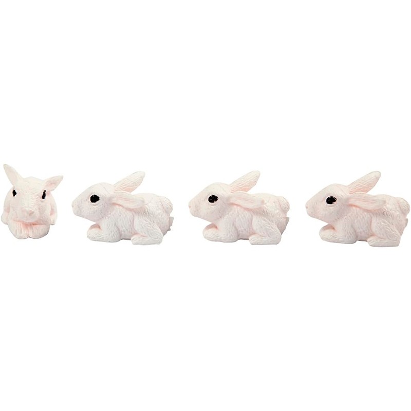 Mini Rabits, H: 10 mm, 4pcs