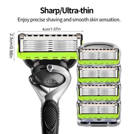HATLU 8 x Fusion 5 Blades Replacement Blades for Fusion 5 Razor, Razor Blades, 5x Blades, Razor Blades for Safety Razor, Compatible with Wet Rasi