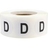 Letter D Inventory Labels .75 Inch Round Circle Dots 500