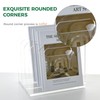 AIMOLLY Clear Acrylic Organizers - 3 Vertical Compartments Acrylic Folder