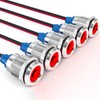 GASHER 5 PCS Energy Saving Indicator Light, LED Light 12V/24V/110V