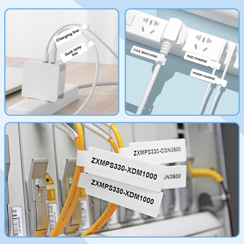 NIIMBOT Thermal Cable Labels, 12.5 x 109 mm Label Printer,