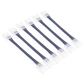 PATIKIL 5Pin RGB LED Strip Connectors, 6Pcs LED Light Connectors 12mm Wide Gapless Solderless Extension Double-Ended Butt Line Transparent Quick Connector Adapter