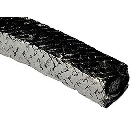 Sterling Seal & Supply, SSS1100TCP.125x3-V 1100TCP-V Expanded Flexible Graphite Braided Packing, 3' Cut Length, Graphite, 0.125" Cross Section, Black