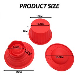 3 Pcs Silicone Baking Cups Food Grade Silicone Baking Cups Resisting -40°C~230°C For Making Cup Cakes, Ice Cream Bread, Mousse, Chocolates