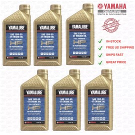 Yamaha 6x Pack YAMAHA Yamalube OEM Full-Synthetic 15W-50 HP Oil LUB-15W50-FS-1