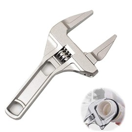 Giratist Monkey Wrench, Wide, Vertical Faucet Wrench, Large Opening, Top Wide Monkey Wrench, Adjustable Range (0.2 - 2.7 inches (6 - 68 mm), Thin, Lightweight, For Work, Water Piping, Plumbing, Repair