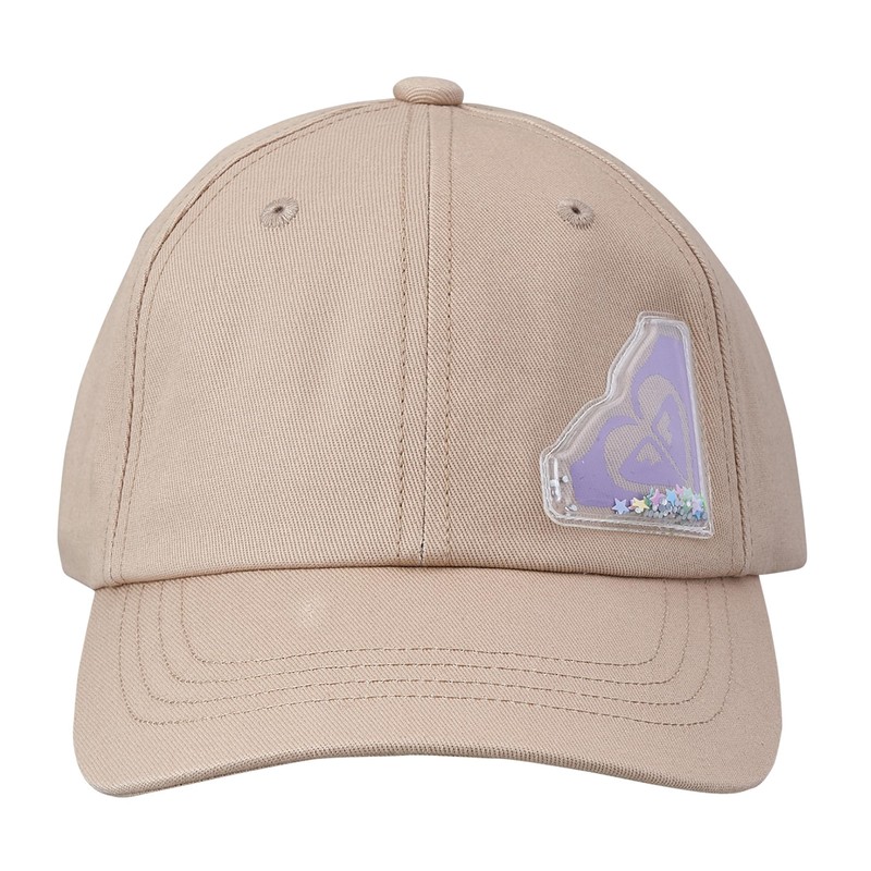 Roxy TCP241122 Sequin 6 Panel Baseball Girls Cap, beige, BEG