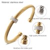 Dorriss Cable Cuff Bracelets, Twisted Wire Composite Bracelet Bangles, Stainless