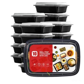 Efforias (20 Pack, 32oz) 1 Compartment Plastic Meal Prep Containers - Reusable BPA Free Food Containers with Airtight Lids - Microwavable, Freezer and Dishwasher Safe