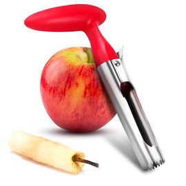 Apple Core Remover Tool Kitchen Gadgets - Pineapple Cutter and Corer Tool Kitchen Supplies Apple Peeler Slicer Corer Tomato Corer Remover - Stainless Steel Fruit Cutter Red Apple Slicer and Corer