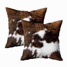 TOMWISH 24x24 Christmas Pillow Covers Pack of 2 Throw Pillow Covers Cowhide Accent Printing Couch Throw Pillows Decorative Couch Throws Cushion Covers for Couch Living Room Sofa Bedroom
