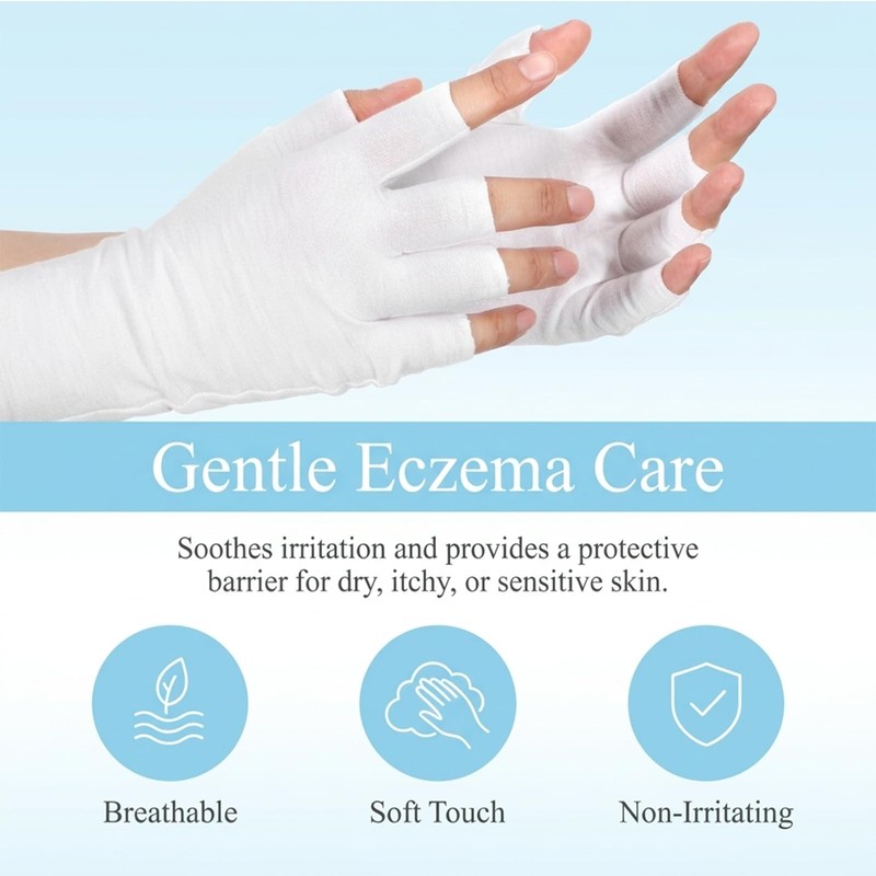 HJZHII 6 Pairs White Fingerless Gloves, White Cotton Gloves for