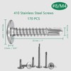 170 PCS M4.2 * 25mm Wafer Head Self Tapping Screw,410