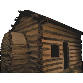 H13717 Abraham Lincoln Log Cabin Historic Birth Place Cardboard Cutout Standee Standup Stand in