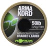 Korda Arma-Kord Braided Leaders - 50lb 20m (Sub Brown)