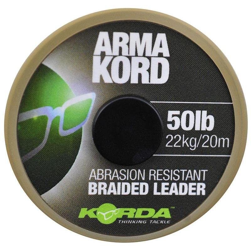 Korda Arma-Kord Braided Leaders - 50lb 20m (Sub Brown)