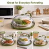 Clear Microwave Food Cover for Reheating – Vented Splatter Guard