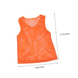 SUPVOX 12pcs Boys and Girls Sports Pinnies Lightweight Soccer and Basketball Training Vests Breathable for Team Activities Fluorescent Youth