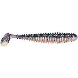 Berkley PowerBait Power Swimmer Ribbed Paddle Tail Soft Bait Fishing Lure for Jig Head, Perch, Trout, Zander, Pike, Wagasaki