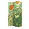 HOZUSO Room Divider Wood Privacy Screens Van Gogh's Butterflies and