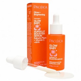 Pacifica Suero de vitamina C para la cara, suero facial iluminador Glow Baby con ácido glicólico, refuerzo de vitamina C, corrector de manchas oscuras, cuidado de la piel vegano para una piel