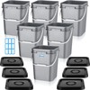 Vesici 6 Pcs 5 Gallon Food Grade Square Buckets with