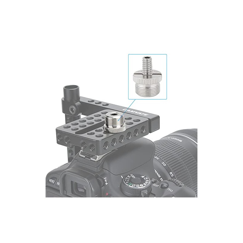 CAMVATE Thread Adapter 5/8"-27 male to 1/4"-20 male Microphone Mount