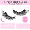 SLSXNL Strip Lashes Wispy Cat Eye False Eyelashes Natural Fox