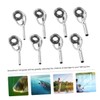 Kisangel 16pcs Stainless Steel Fishing Rod Guide Set Durable Ceramic