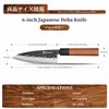 KEEMAKE Deba Knife 6 inch, Double Bevel Japanese 440C Stainless