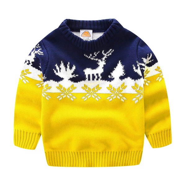 Mud Kingdom Toddler Boys Christmas Sweaters Xmas Reindeer Clothes 4T